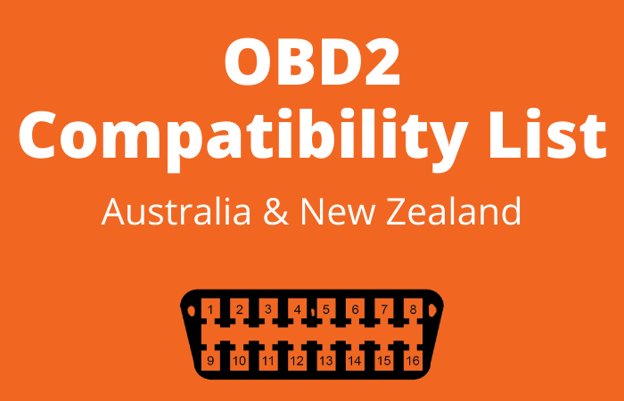 OBD2 Australian Cars Compatibility List image